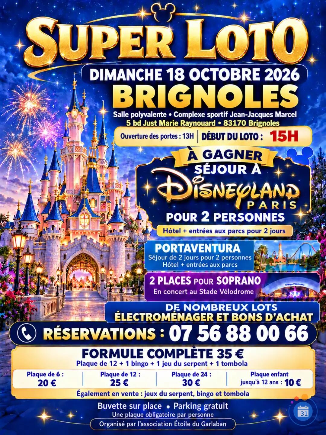 Image 🍀 SUPER LOTO - DIM 18 OCT 2026 - BRIGNOLES - 15H 🍀 (photo 1)