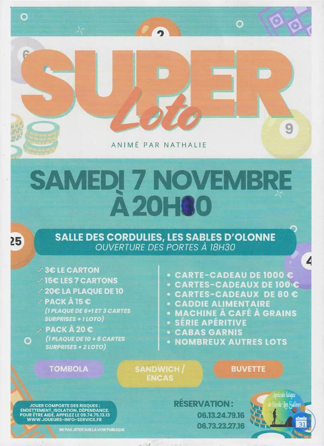 Image SUPER LOTO ANIMEE PAR NATHALIE (photo 1)