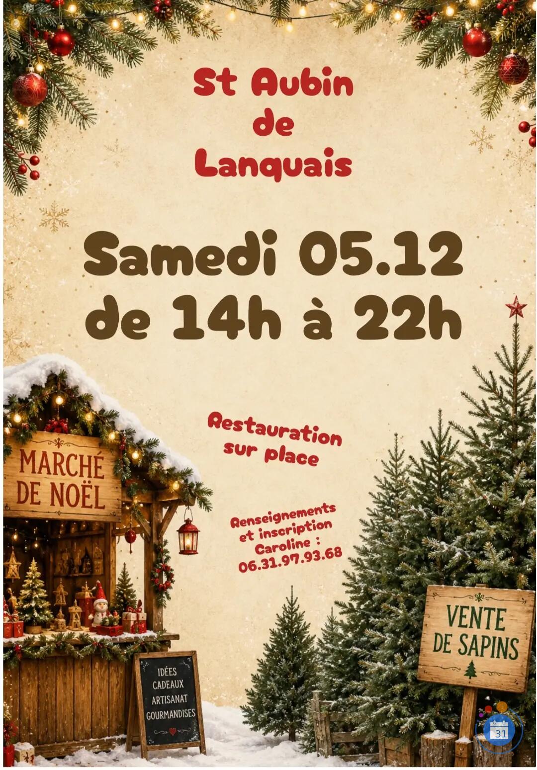 Image Marché de Noël - vente de sapins (photo 1)