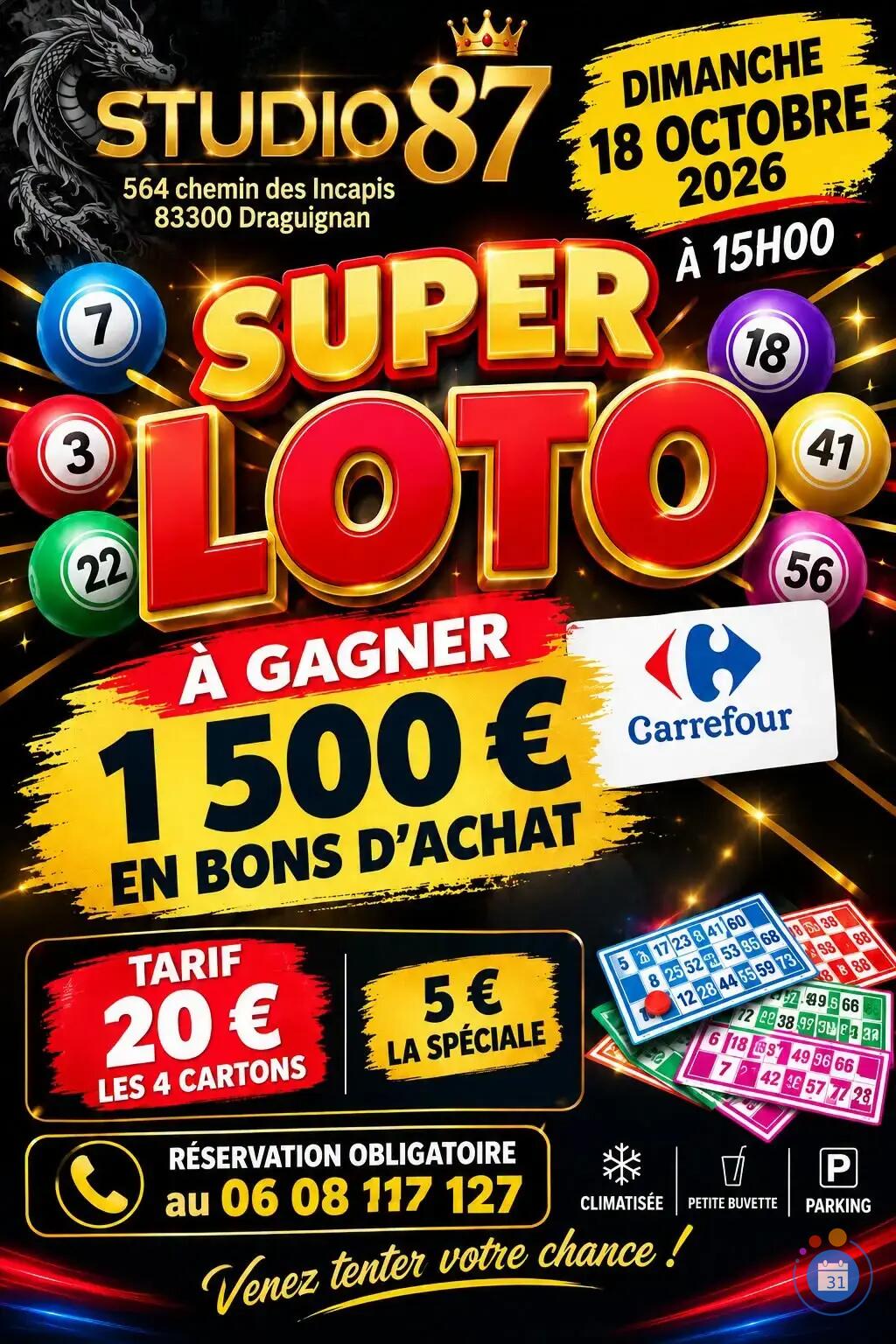 Image Super Loto Draguignan au Studio 87 (photo 1)