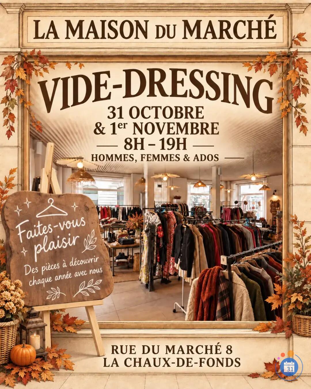 Image Vide-dressing d’automne – 31 Octobre & 1er Novembre 🍂 (photo 1)