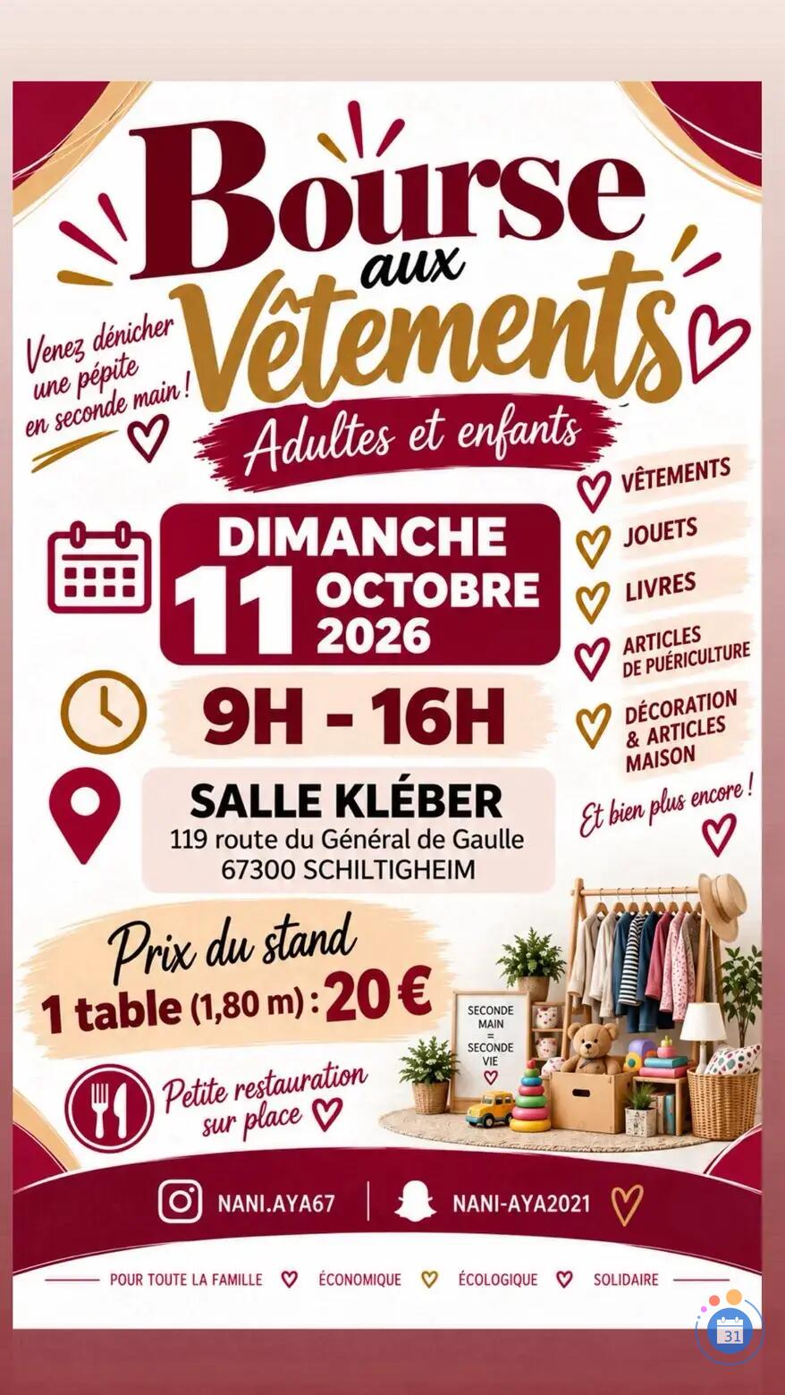 Image Bourse au vêtements, vide grenier, jouet, puériculture (photo 1)