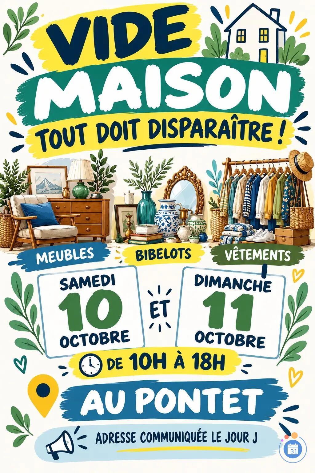 Image Vide maison 10 et 11 octobre de 10h à 18h (photo 1)
