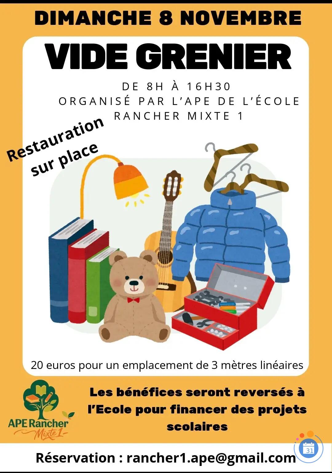 Image Vide-grenier APE RANCHER 1 (photo 1)
