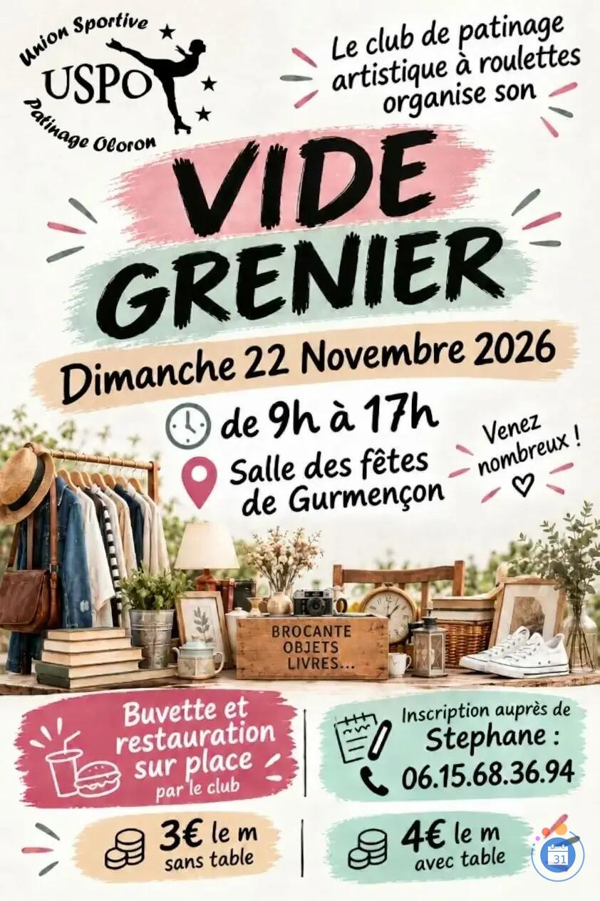 Image Vide Grenier Union Sportive de Patinage d'Oloron (USPO) (photo 1)