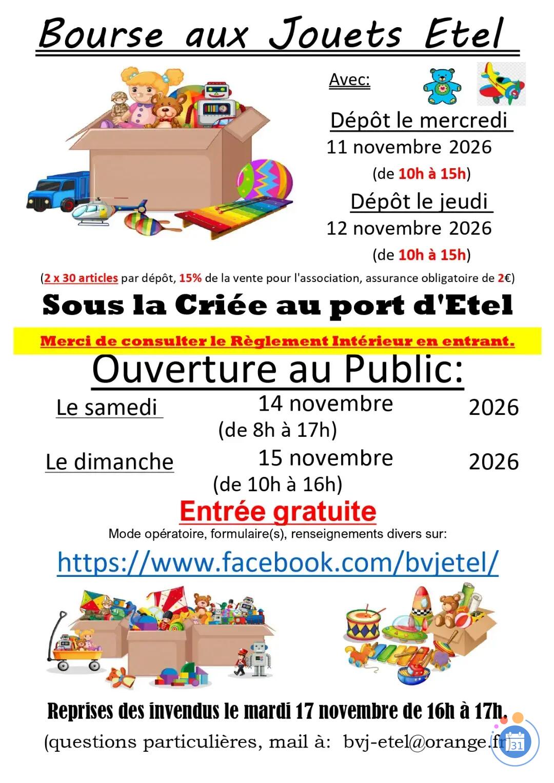Image Bourse aux jouets Etel 2026 (photo 1)