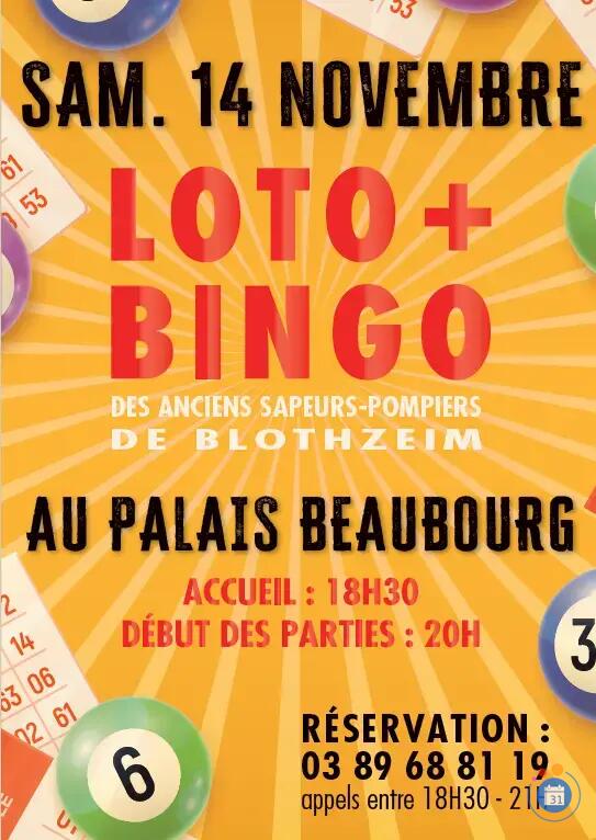 Image Loto + Bingo de L'Amicale des Anciens Sapeurs-Pompiers de Blotzheim (photo 1)