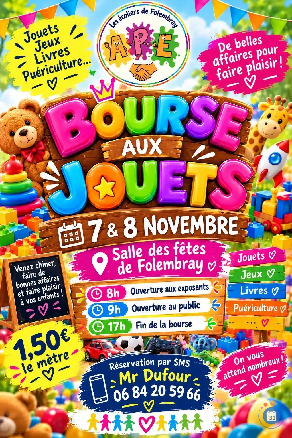 Image Bourse aux jouets APE Les Ecoliers de FOLEMBRAY (photo 1)