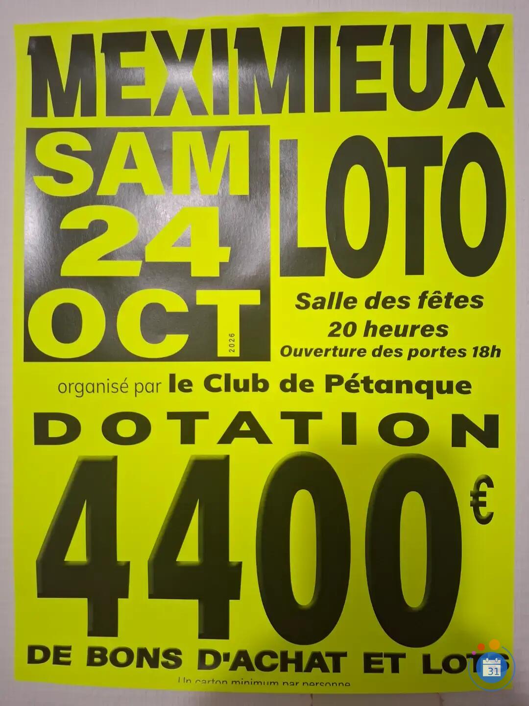 Image LOTO Club PETANQUE DE MEXIMIEUX (photo 1)