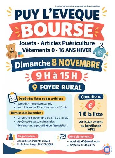 Image BOURSE VETEMENST JOUETS ET PUERICULTURE (photo 1)
