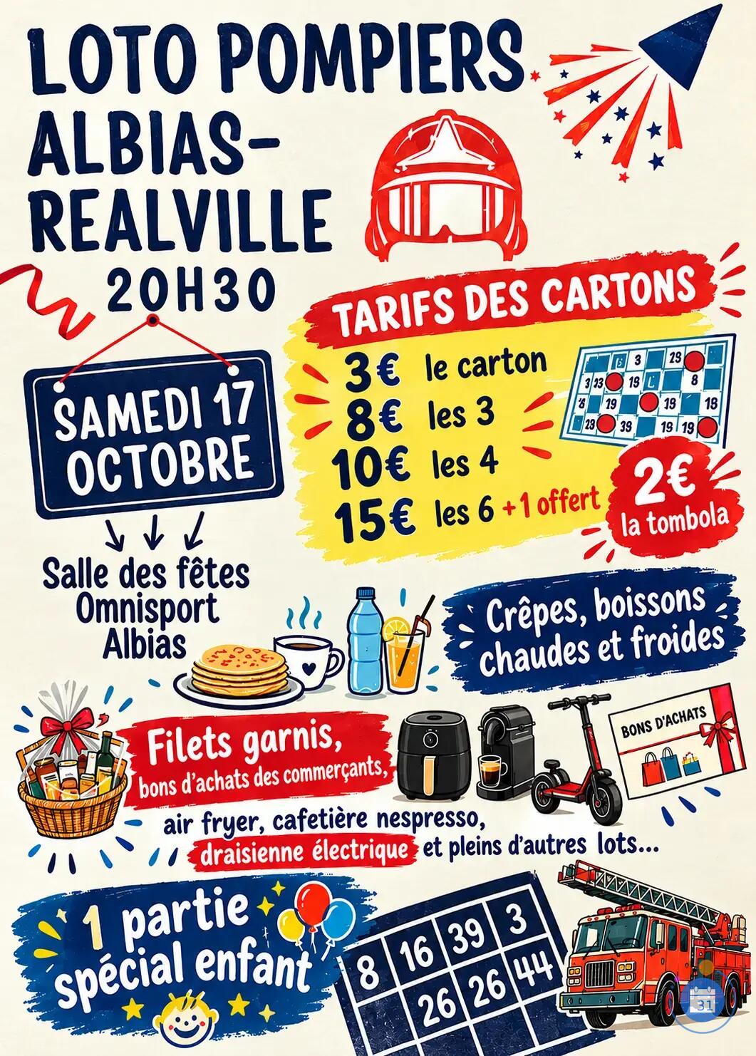 Image 🎉 Loto des Sapeurs-Pompiers d’Albias-Réalville – 17 octobre 2026 🚒 (photo 1)