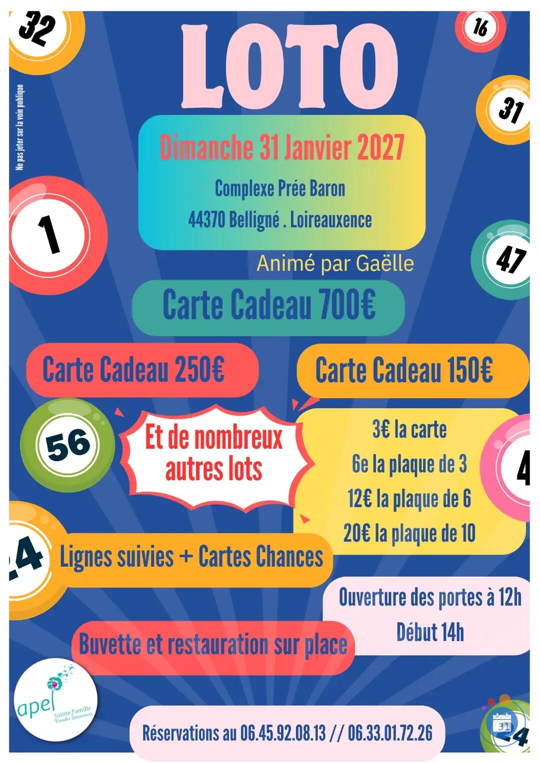 Image Loto de l'école Sainte Famille (photo 1)