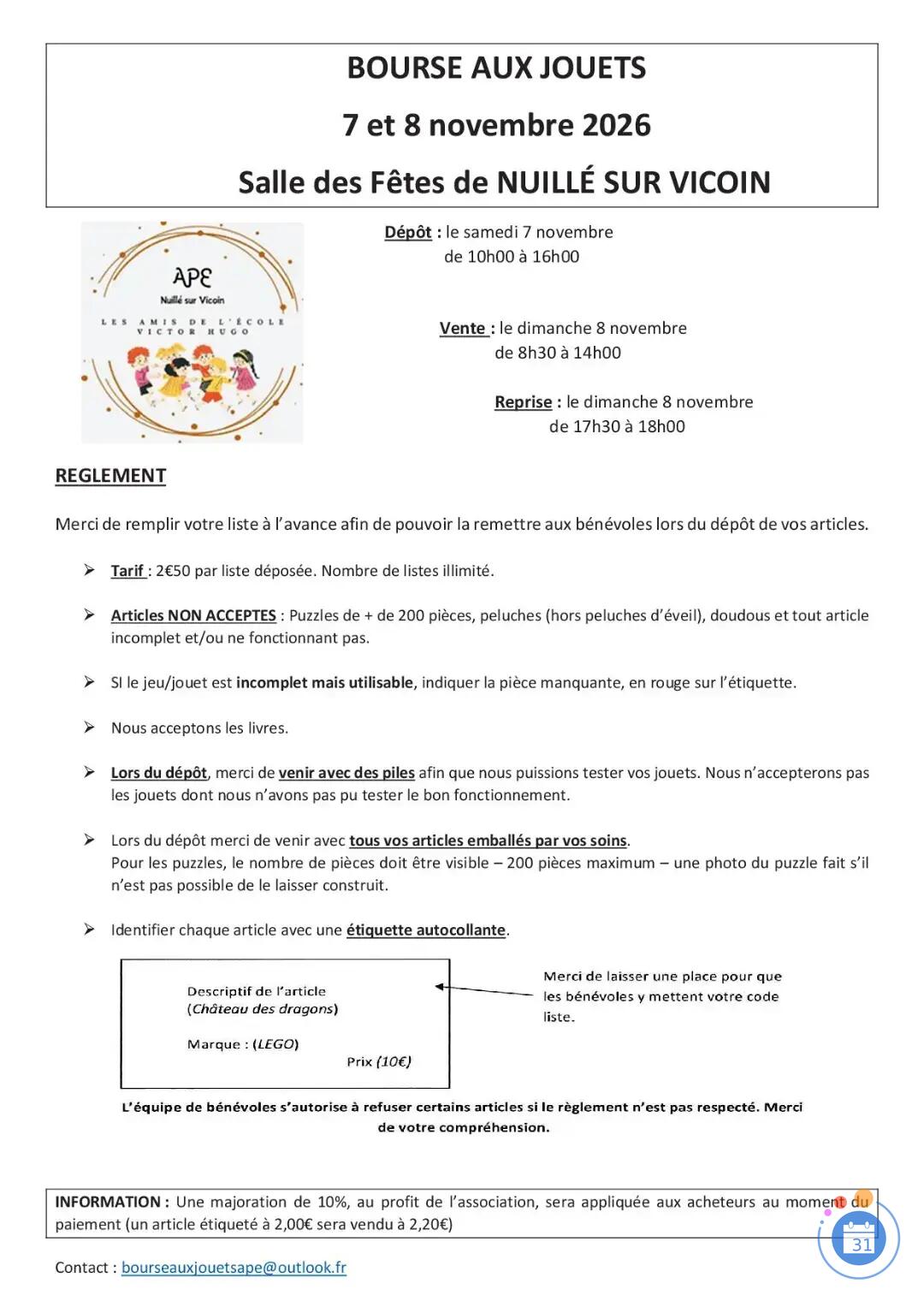 Image Bourse aux jouets Nuillé sur Vicoin (photo 3)