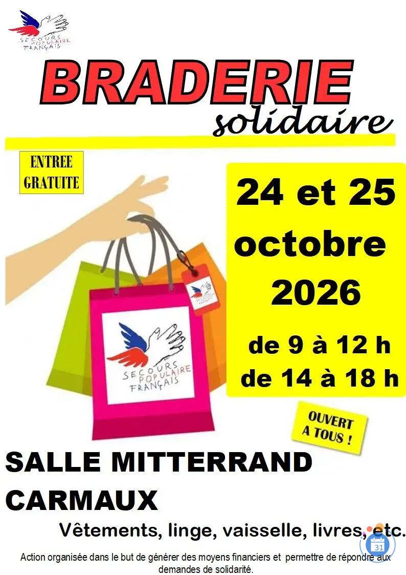 Image BRADERIE SOLIDAIRE DU SECOURS POPULAIRE CARMAUX (photo 1)