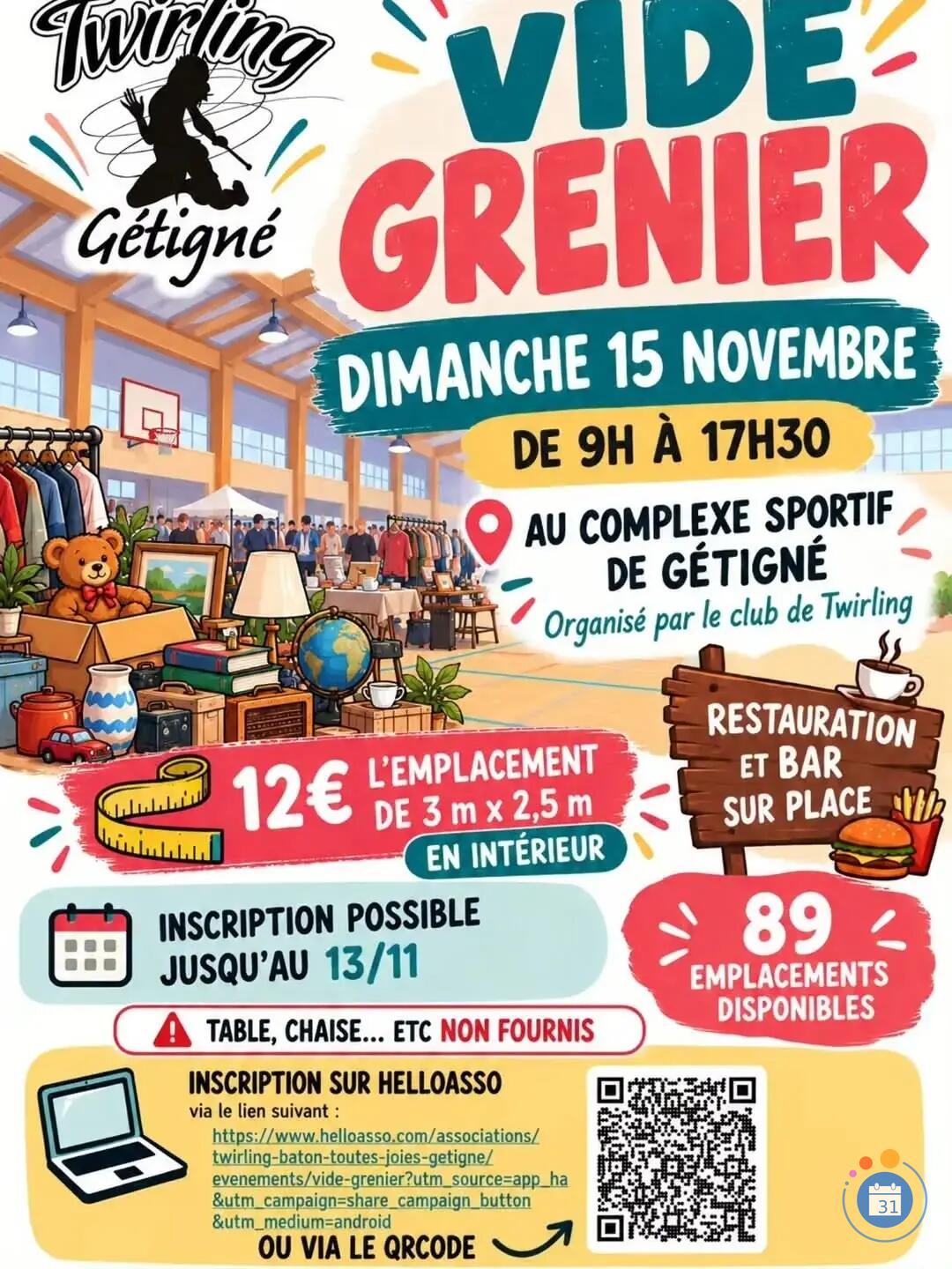 Image Vide grenier Twirling Gétigné (photo 1)