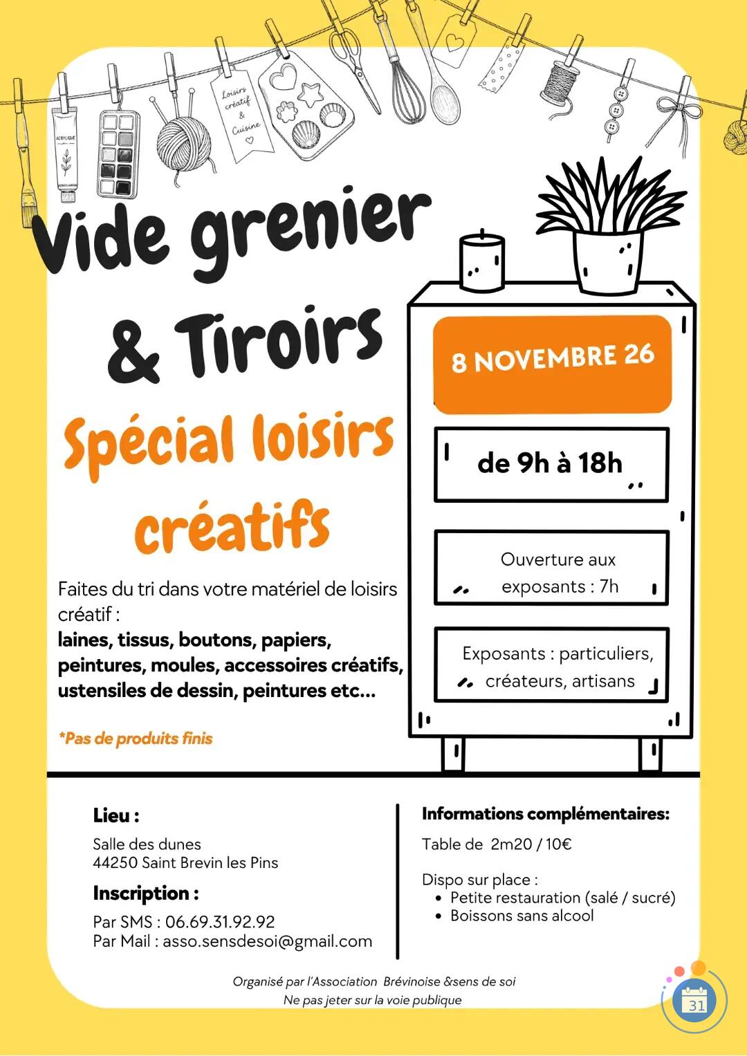 Image Vide grenier - vide tiroirs : spécial matériel loisirs créatifs (photo 1)