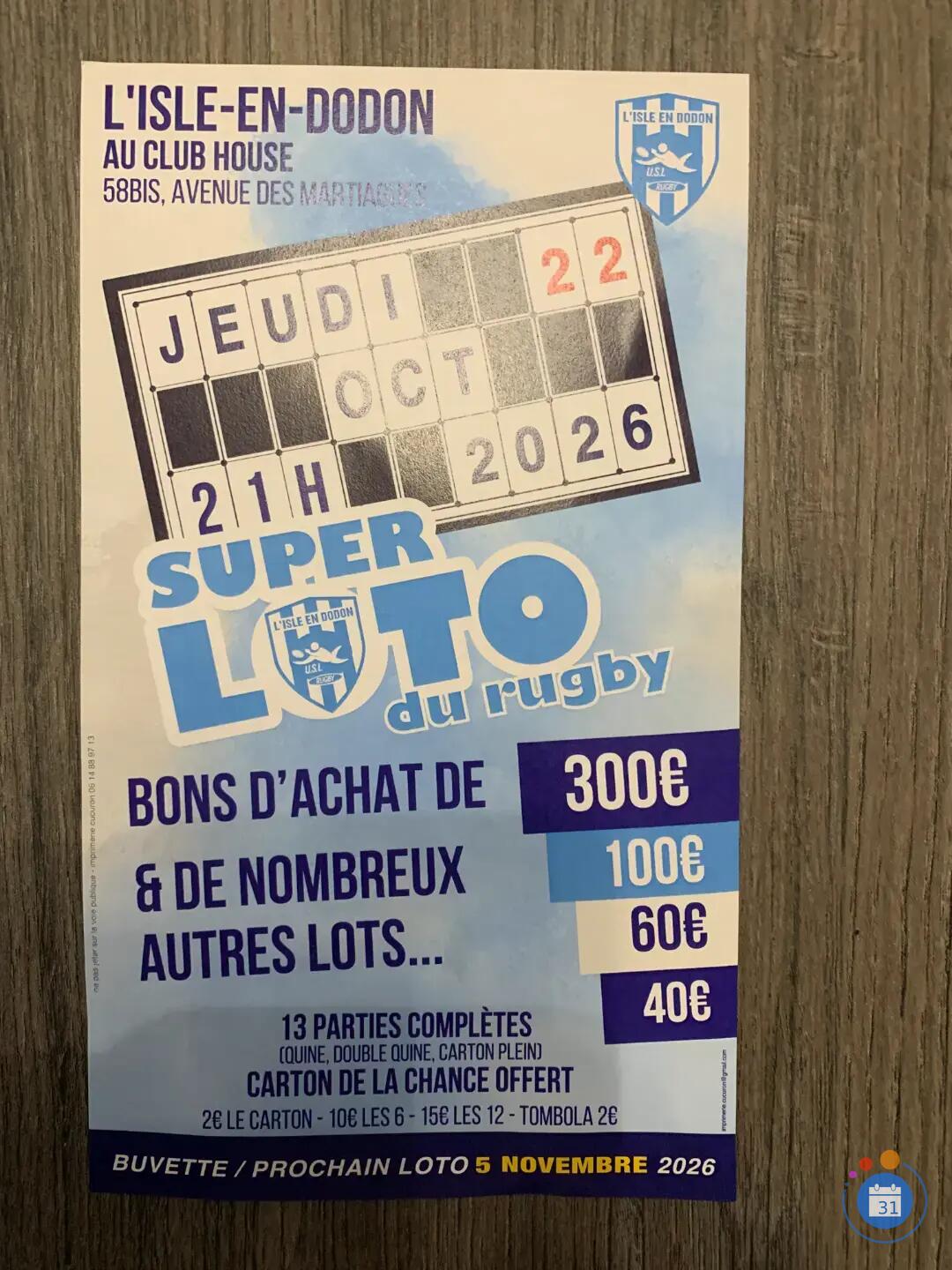 Image loto du rugby (photo 1)