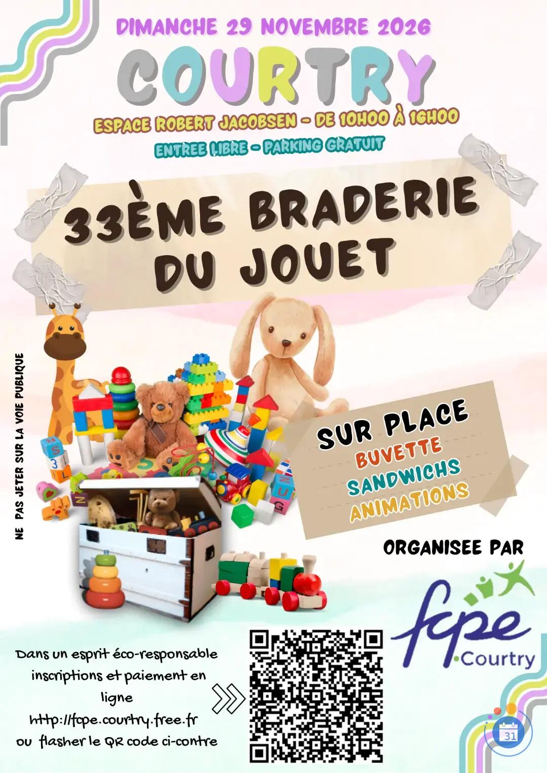 Image 33ᵉ BRADERIE DU JOUET DE LA FCPE DE COURTRY (photo 1)
