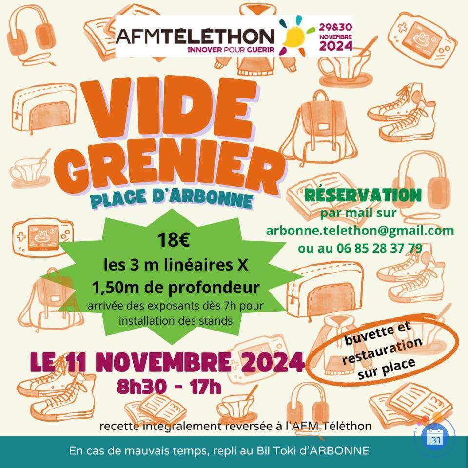 Image Vide Grenier du Téléthon d'Arbonne (photo 1)