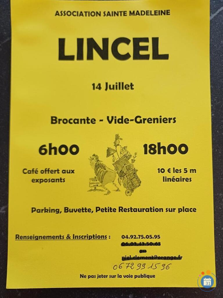 Image Brocante - Vide Greniers de Lincel (04870) (photo 1)