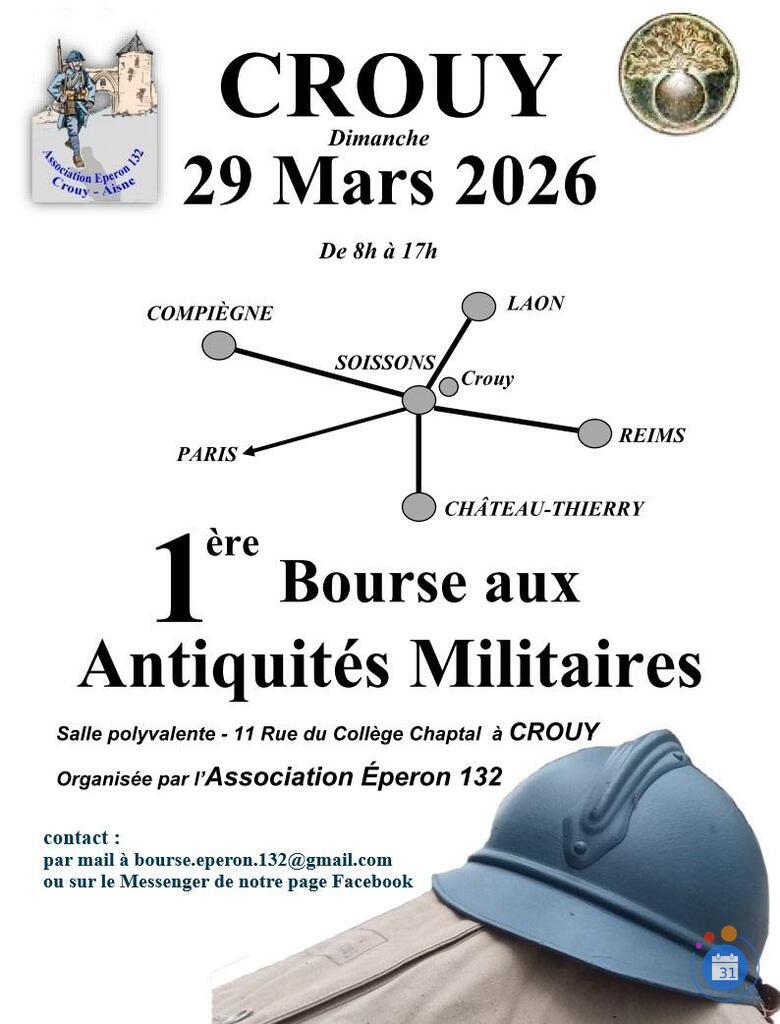 Image Bourse aux antiquités militaires de CROUY (près de Soissons) (photo 1)