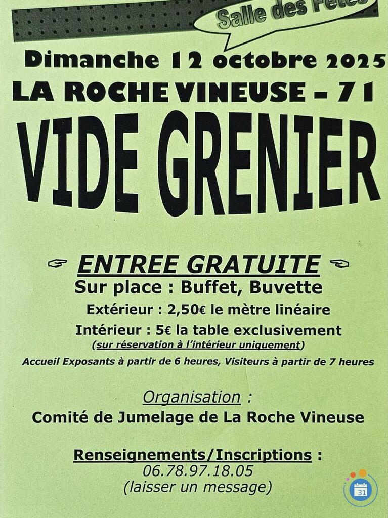 Image Vide grenier du comite de jumelage de la roche-vineuse (photo 1)