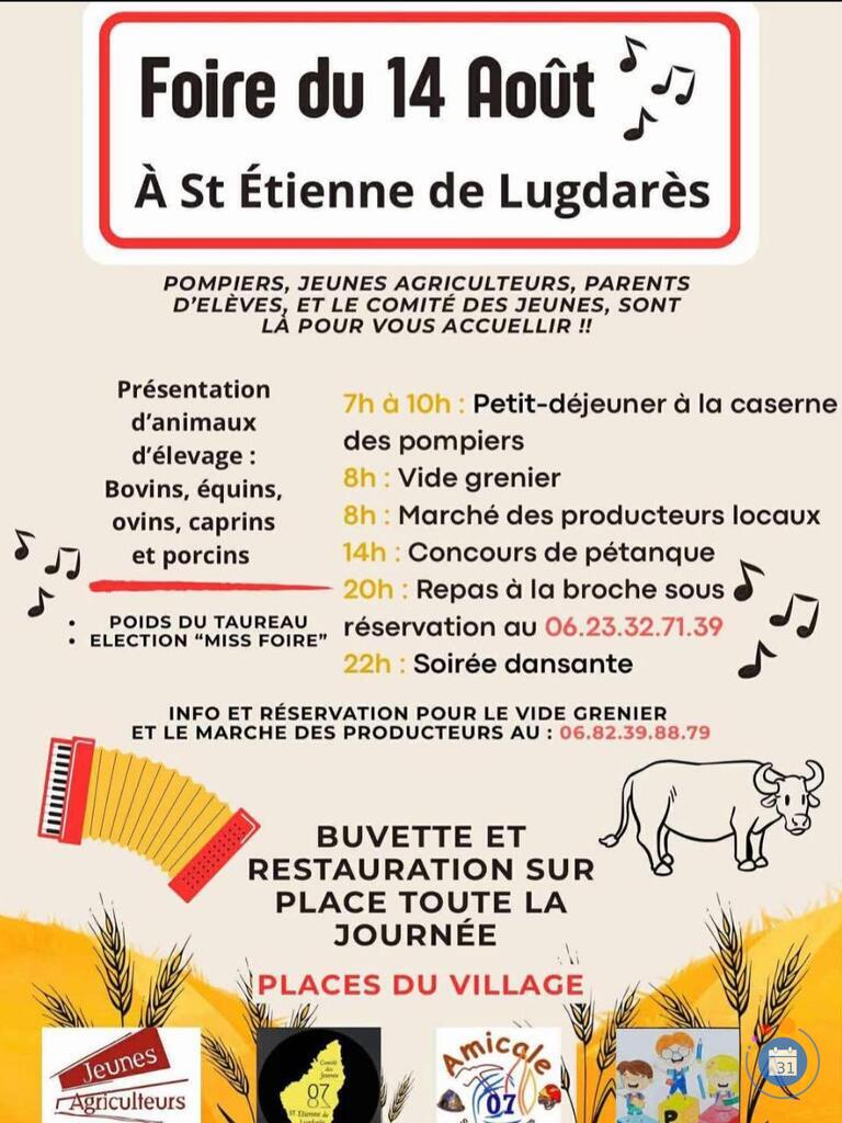 Image Foire annuelle de St Etienne de Lugdares (photo 1)