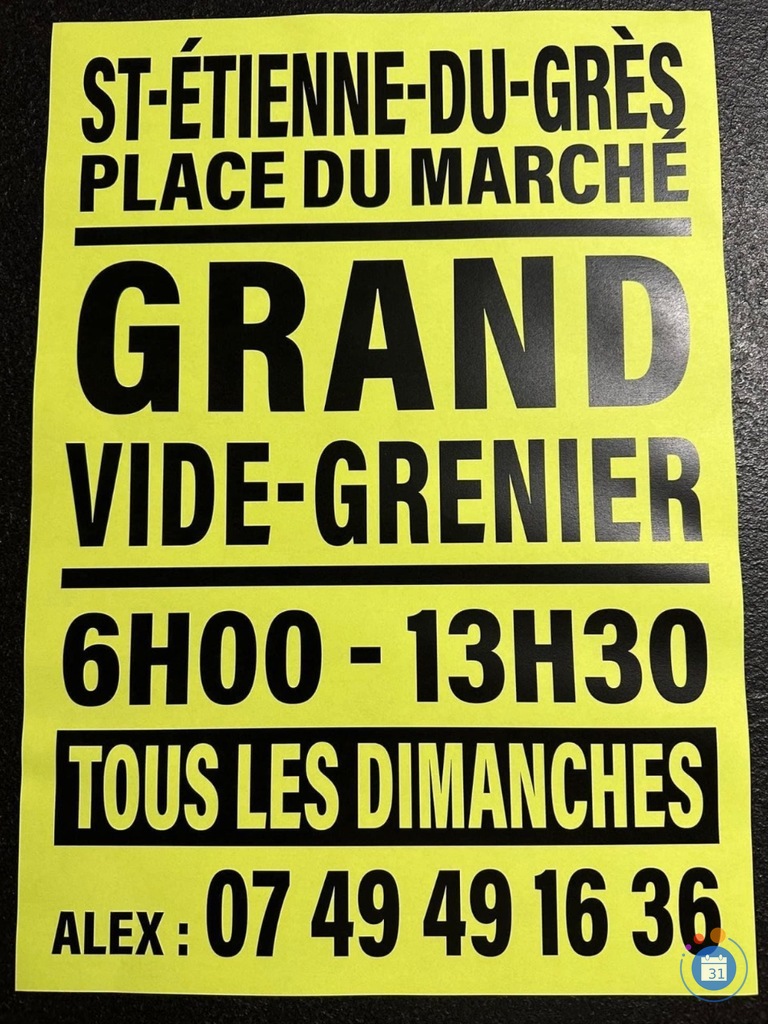 Image Très grand vide grenier Saint Étienne du grès (photo 1)