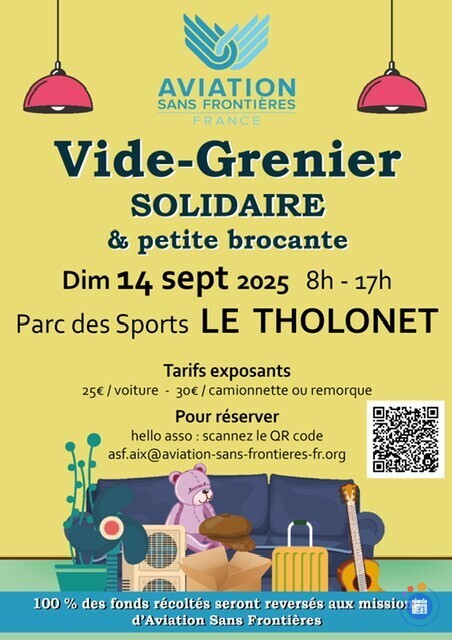 Image Vide greniers organisé par l'ONG Aviation sans Frontières (photo 1)