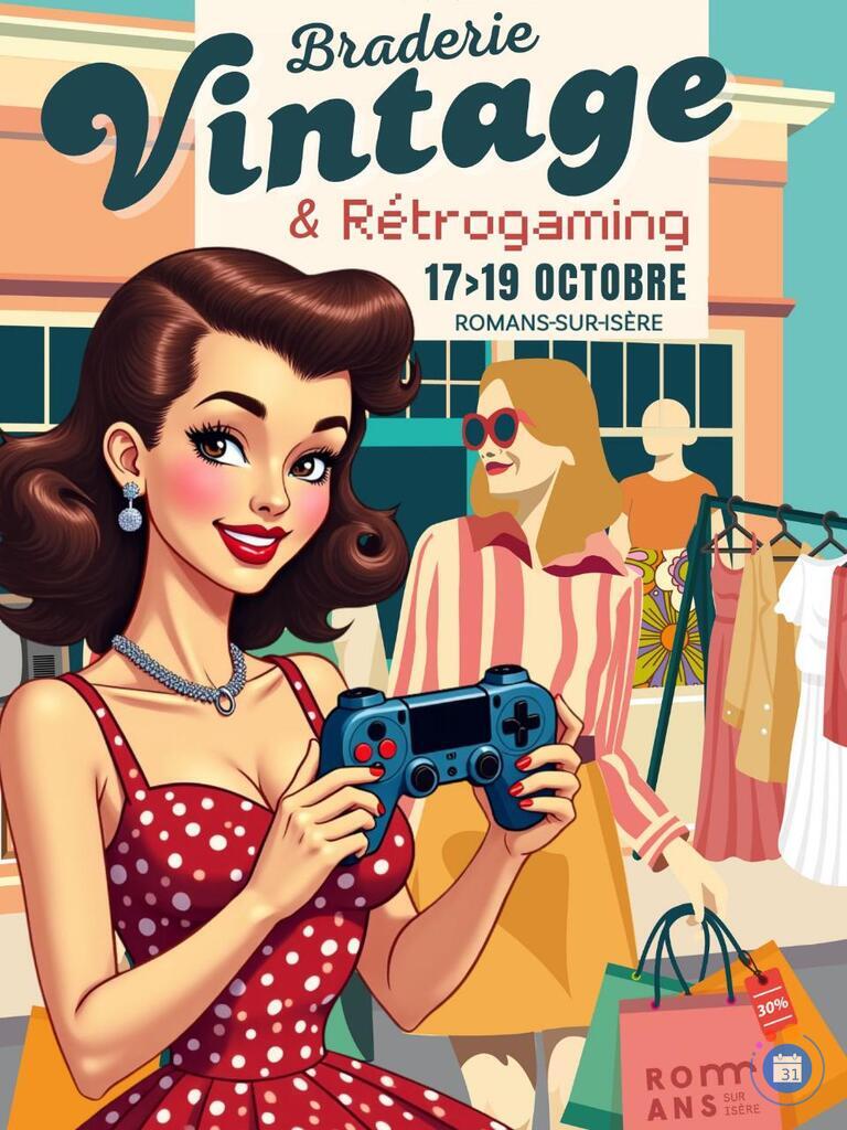 Image Braderie vintage et retrogaming ROMANS SUR ISERE (photo 1)