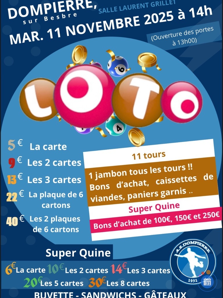 Image Loto AS Dompierre Football (photo 1)
