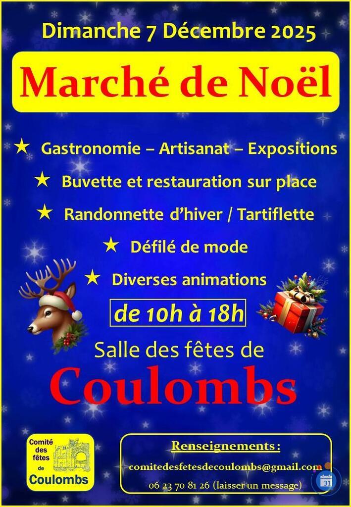 Image marché de noël du comité des fêtes de coulombs (photo 1)