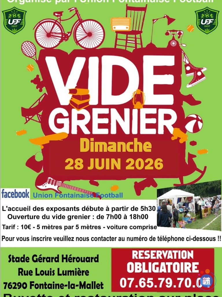 Vide Greniers 2026 Fontaine la Mallet 76 