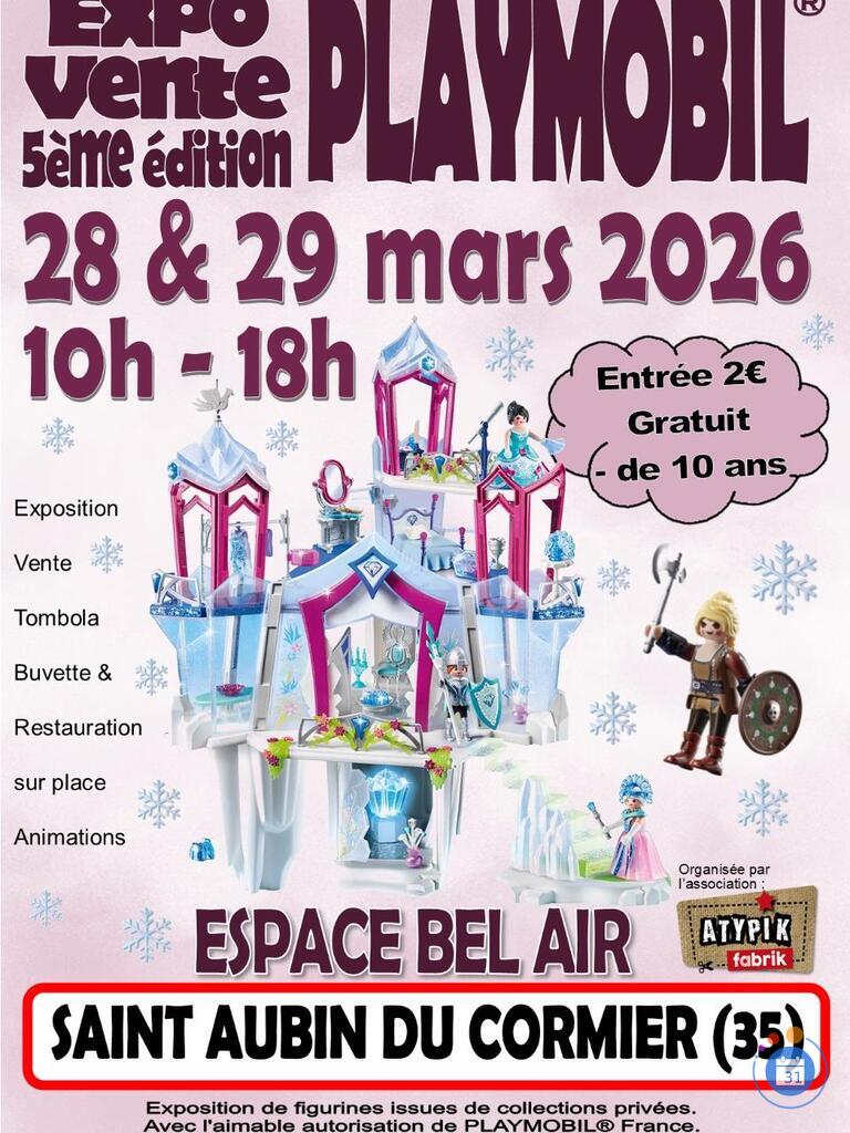 Image 5ème Edition : EXPO-PLAYMOBIL de Saint Aubin du Cormier (photo 1)