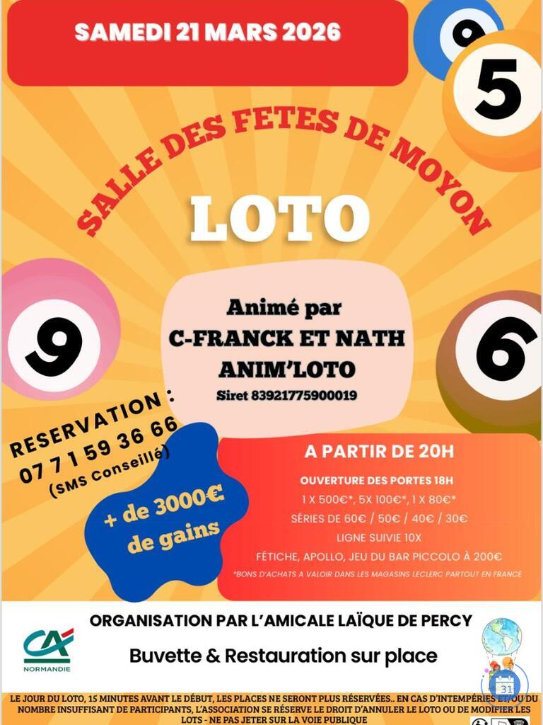 Image Super loto organise par amicale laique de percy (photo 1)