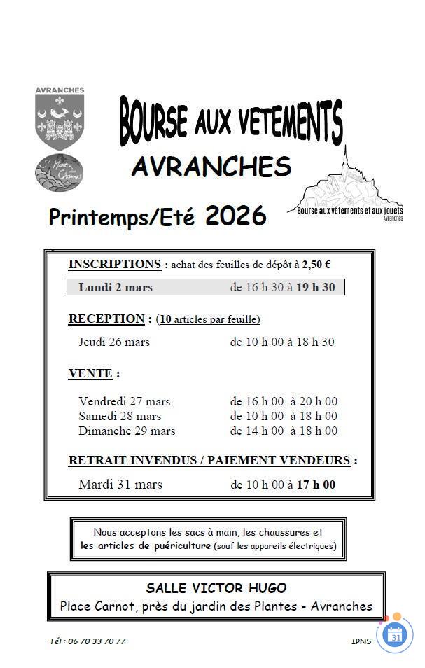 Image Bourse aux vêtements Printemps-Eté 2026 (photo 1)