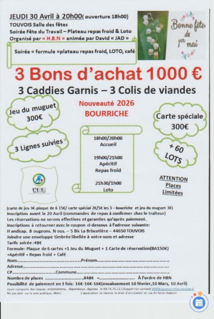 Image LOTO 'Fête du travail' animé par David jad (photo 1)