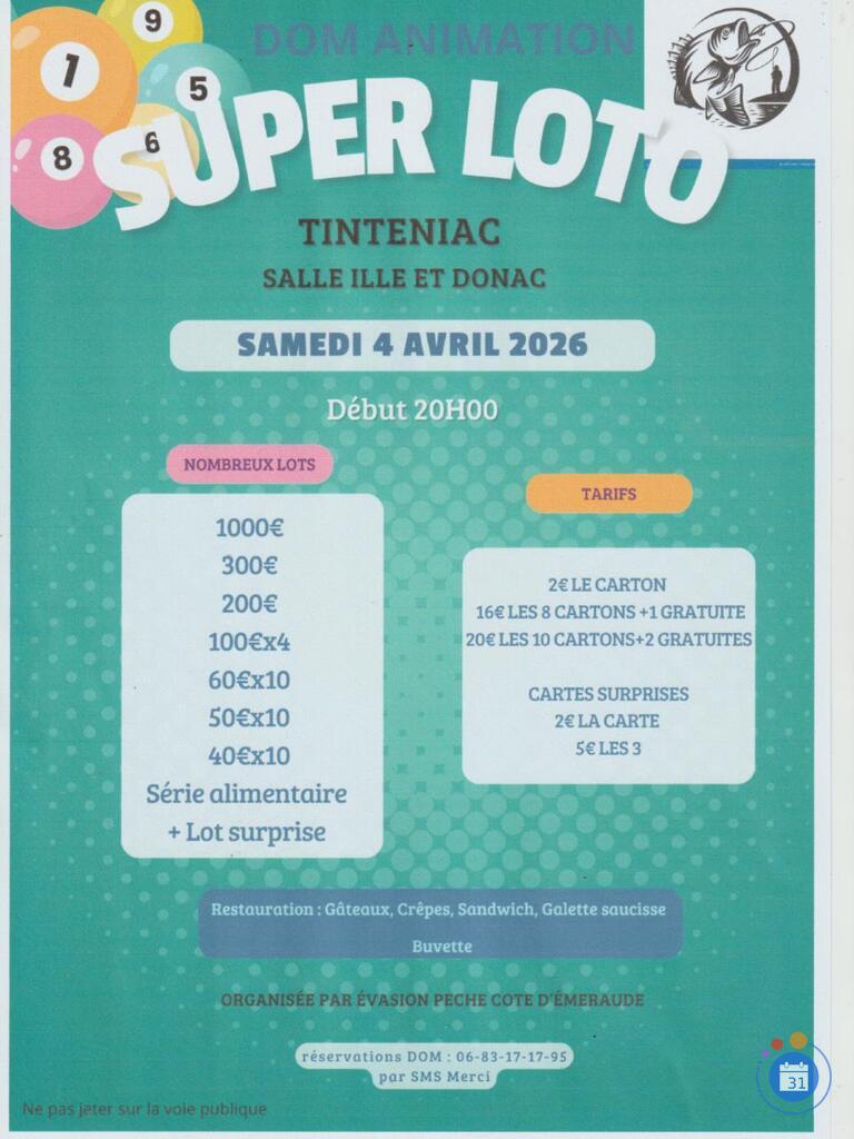 Image super loto Evasion Pèche Cote d'Emeraude (photo 1)