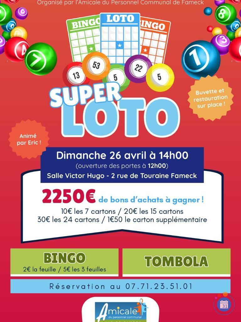 Image Super loto de l'amicale du personnel mairie de fameck (photo 1)
