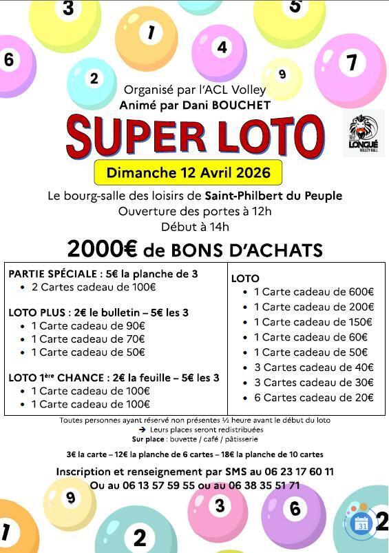 Image Loto Dani Bouchet salle des loisirs saint philbert du peuple (photo 1)