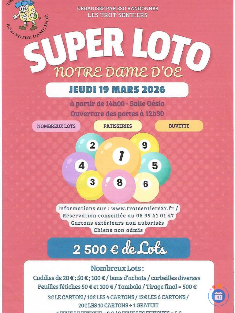 Image Super loto 'LES TROT'SENTIERS' notre dame d'oé (photo 1)