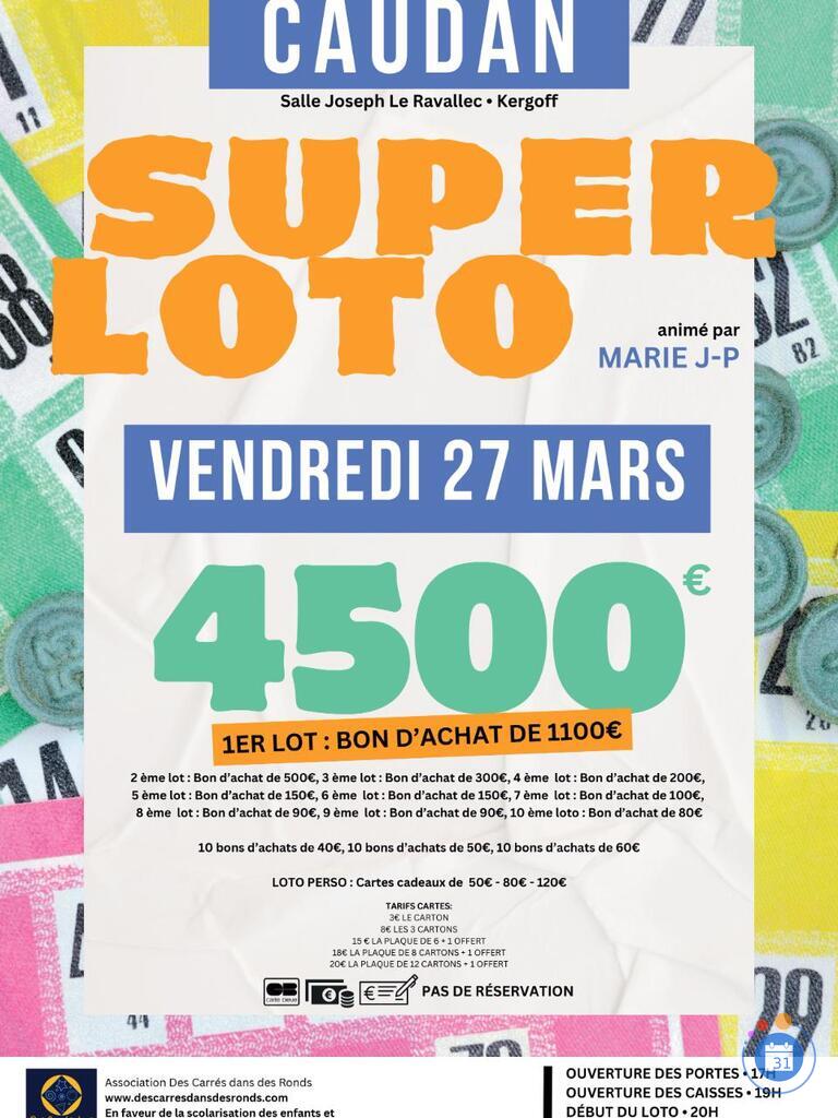 Image Super Loto. Animé Marie JP. Asso Des carrés dans des ronds (photo 1)