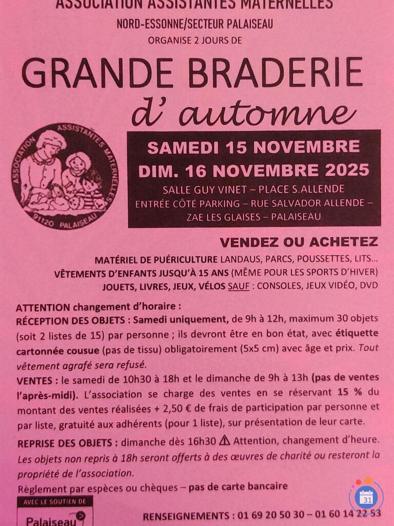 Image Braderie des assistantes maternelles Nord Essonne (photo 1)