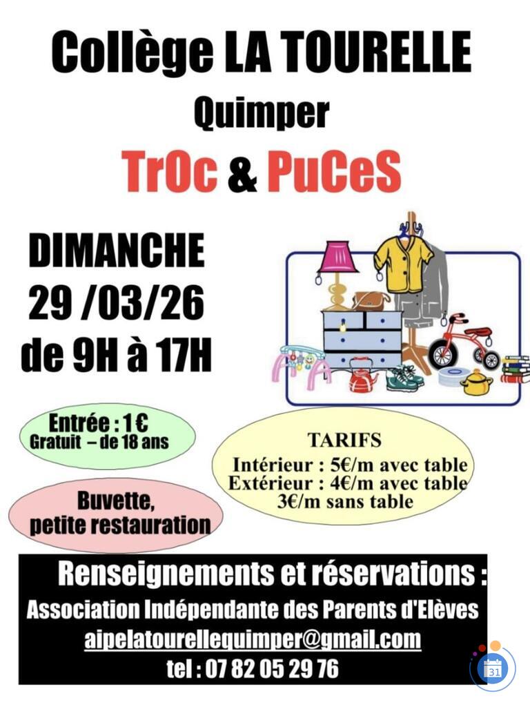 Image Troc et puces du Collège La Tourelle Quimper (photo 1)