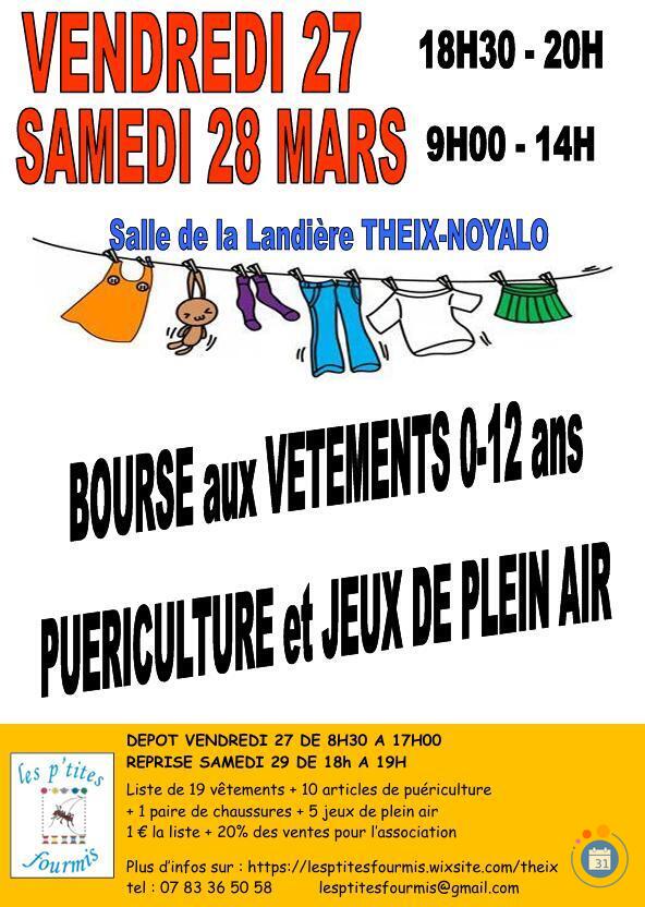 Image Bourse aux vêtements 0-12 ans, puériculture, jeux plein air (photo 1)