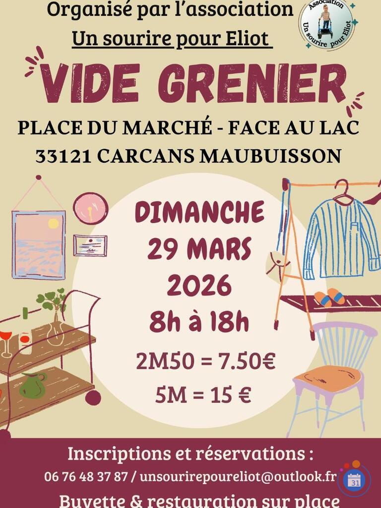 Image Vide grenier face au lac de Carcans Maubuisson (photo 1)