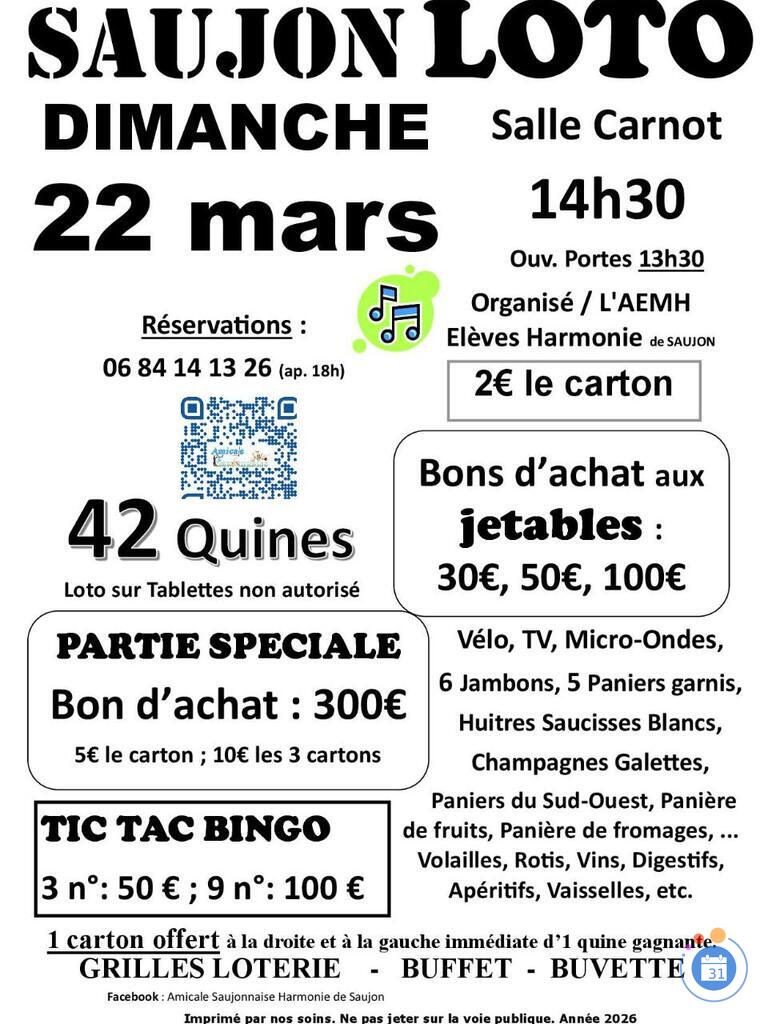 Image LOTO des Elèves de L'Harmonie de SAUJON (photo 1)