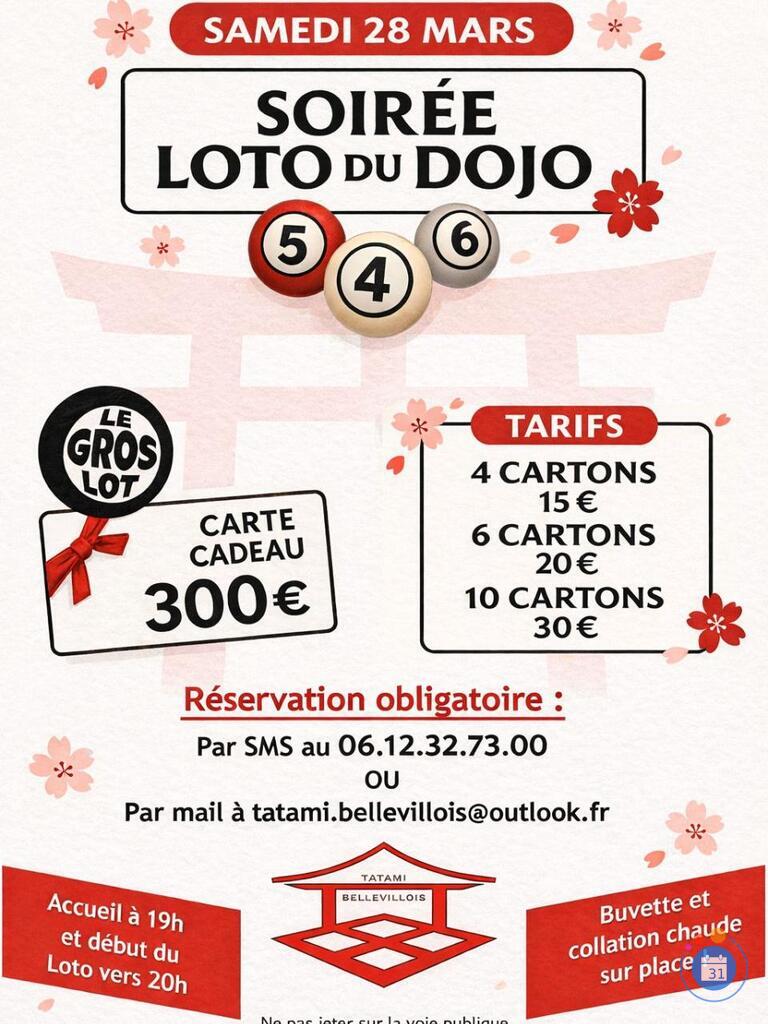 Image Soirée loto du Tatami Bellevillois (photo 1)