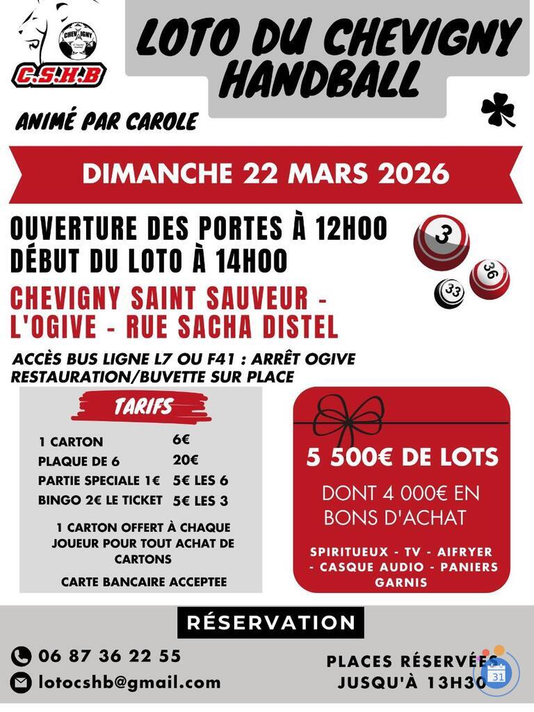 Image Loto du Chevigny Handball (photo 1)