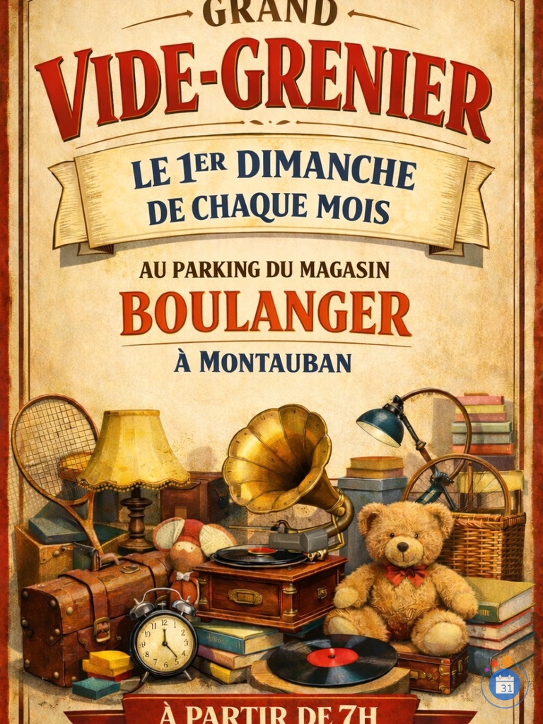 Image Grand Vide Grenier Parking Magasin Boulanger (photo 1)